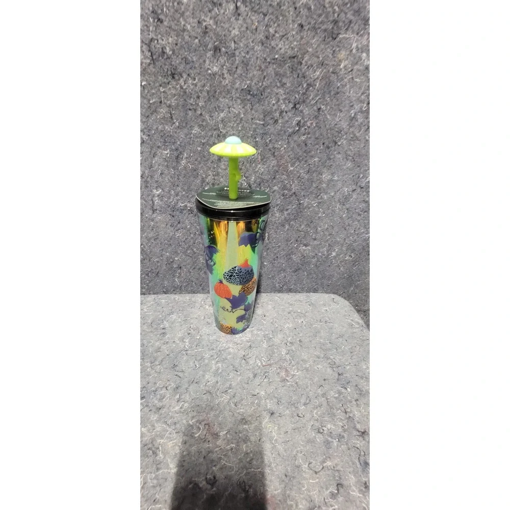 Starbucks 2024 Limited Edition‎ UFO Theme Mushroom Top Tumbler Glow In The Dark